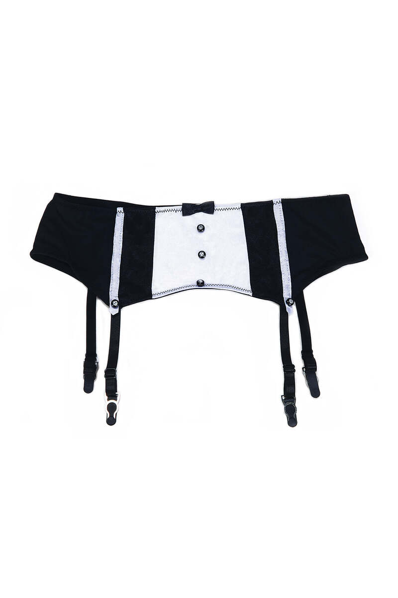 Plus Size Tuxedo Garter Belt by Shirley of Hollywood